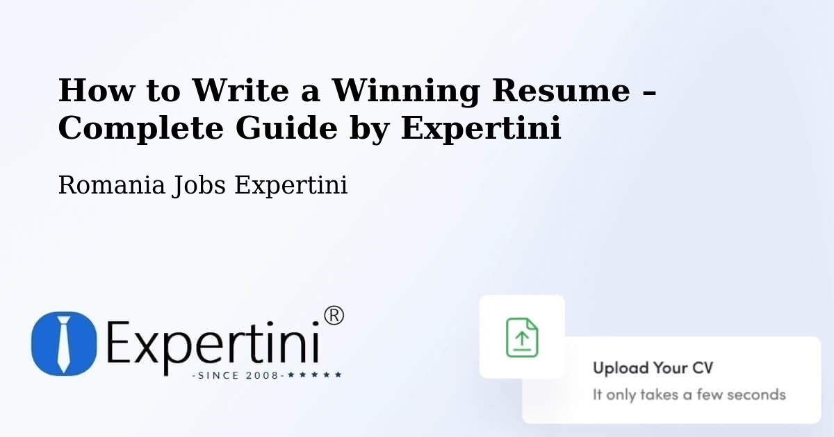 Resume Writing Guide for Job Seekers – Cizer - Cizer, Romania Jobs Expertini